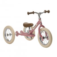 Trybike poganjalec s tremi kolesi 2v1 vintage roza