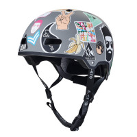 Micro M 54-58 cm gray with stickers children's helmet