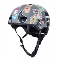 Micro L 58-61 cm gray with stickers children's helmet