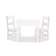 M&D Set mize in dveh stolov, bele barve
