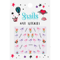 Snails nail stickers Flamingo