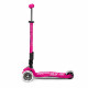 Micro Maxi Deluxe LED foldable shock pink scooter