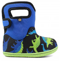 Bogs boots baby dinosaurs blue/orange