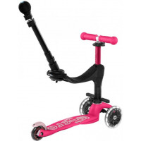 Micro Mini 3in1 Deluxe plus pink LED children's scooter