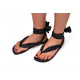 Ahinsa sandals ankle ribbon black