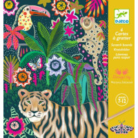 Djeco skratch book Tropical animals