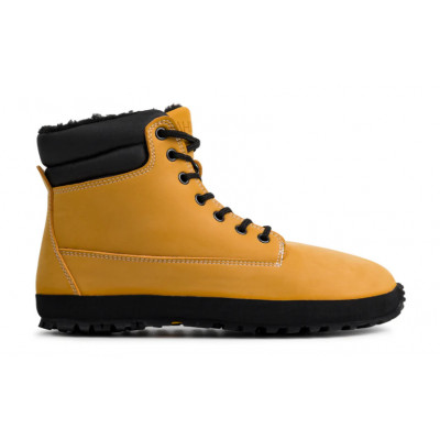 Ahinsa winter boots Shuma mustard nubuck