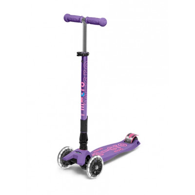 Micro Maxi Deluxe LED foldable purple scooter